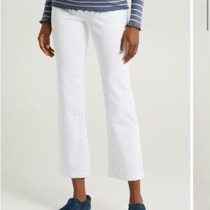 White maternity jeans